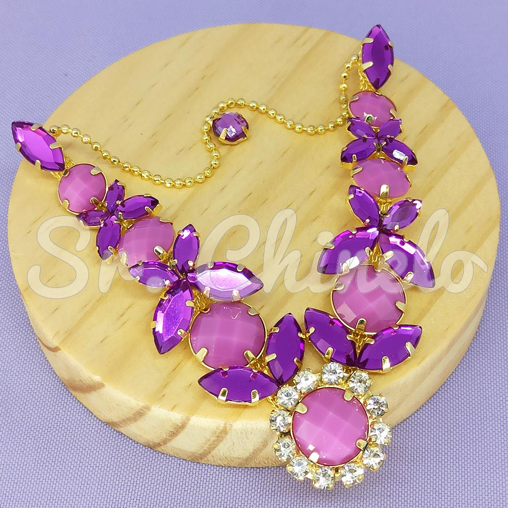 Cabedal Olívia, Banhado, Rebite, Roxo Fosco/Roxo