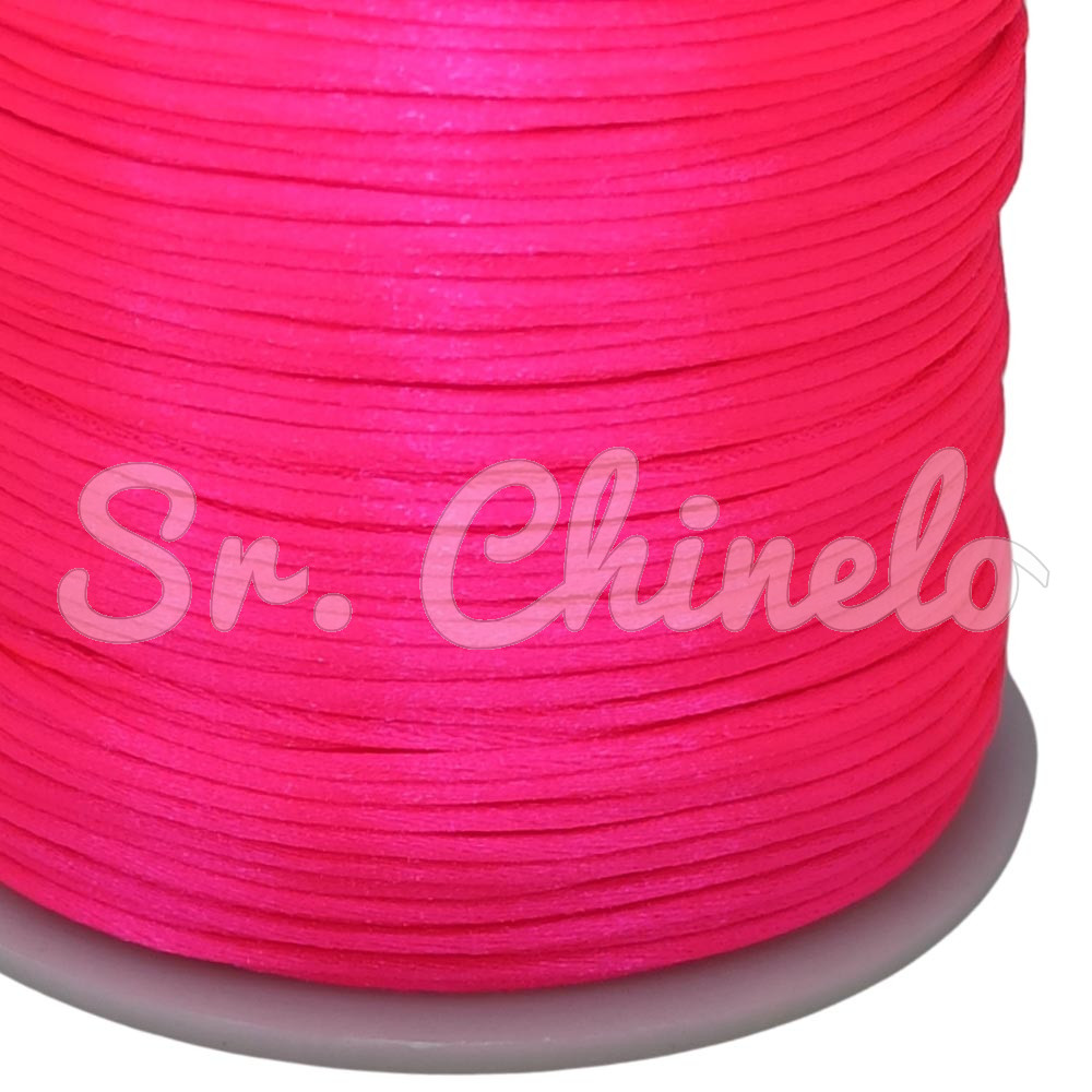 Fio de Seda, 1mm, Rosa Neon