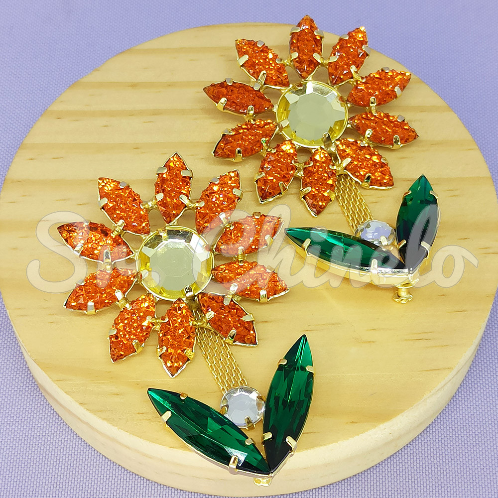 Cabedal Girassol, Banhado, Rebite, Laranja Drusa