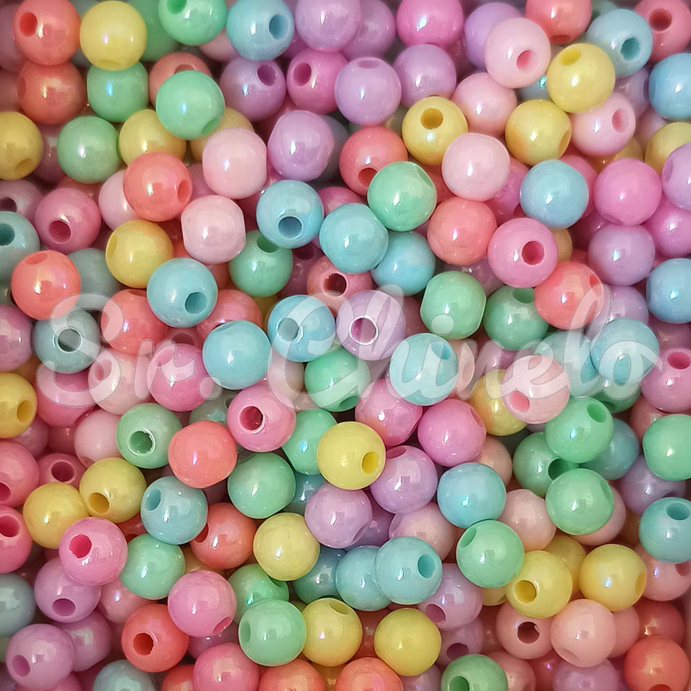 Pérola Irisada, 06mm, Colorido