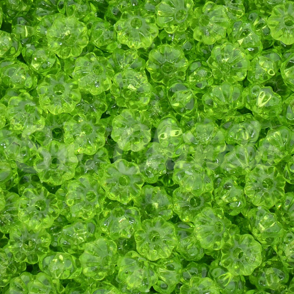 Pitanga de Acrílico, 08mm, Verde Transparente