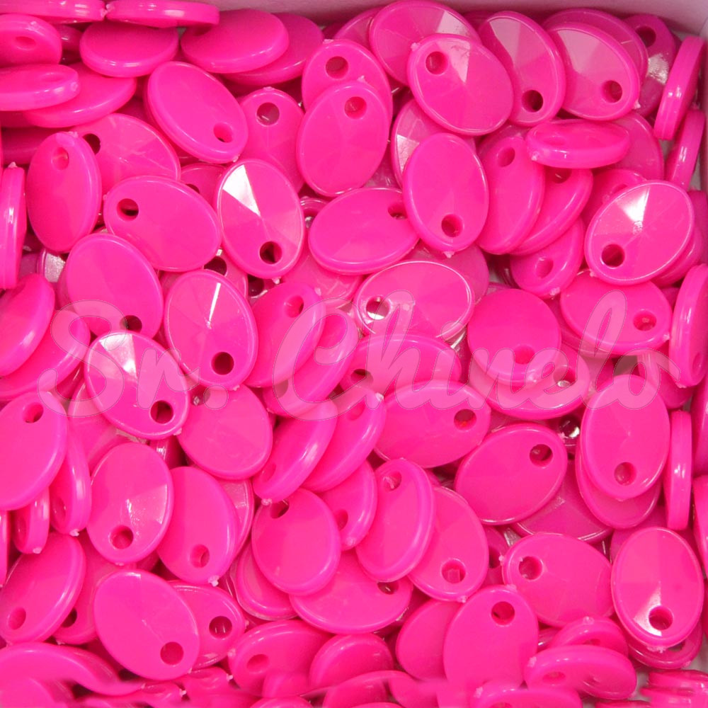 Mini Lentilha de Acrílico, 08mm, Rosa