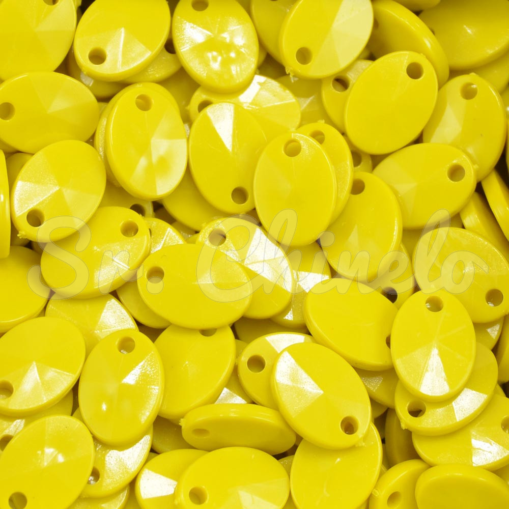 Lentilha de Acrílico, 12mm, Amarelo