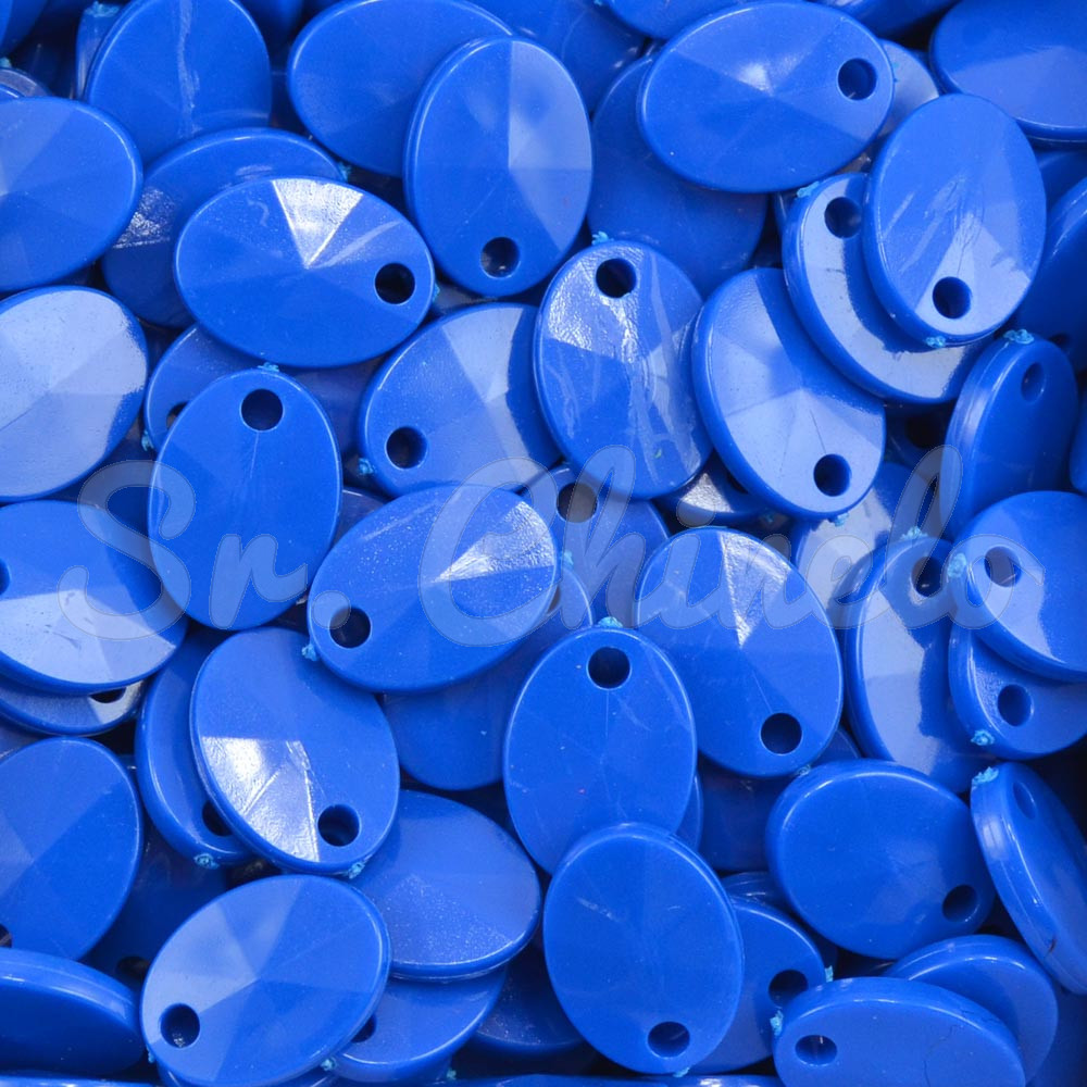 Lentilha de Acrílico, 12mm, Azul Royal