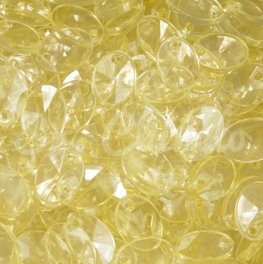 Lentilha de Acrílico, 12mm, Bege Transparente