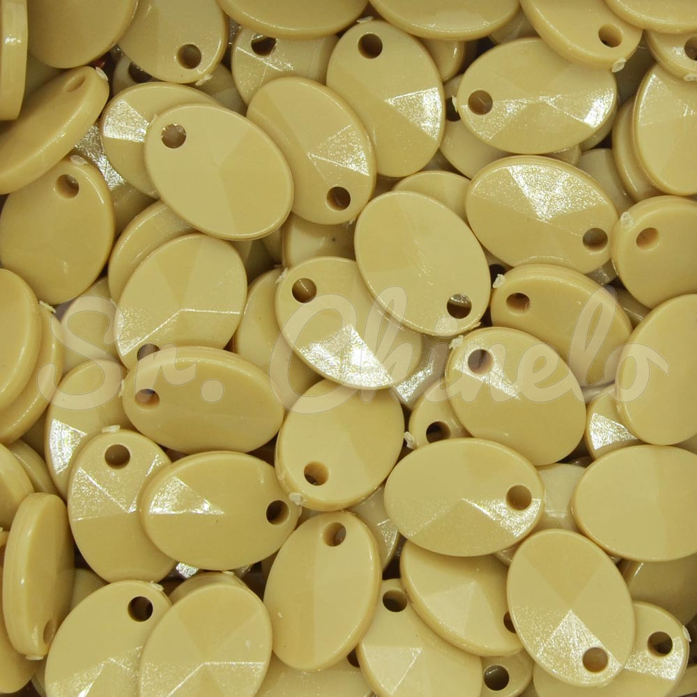 Lentilha de Acrílico, 12mm, Bege