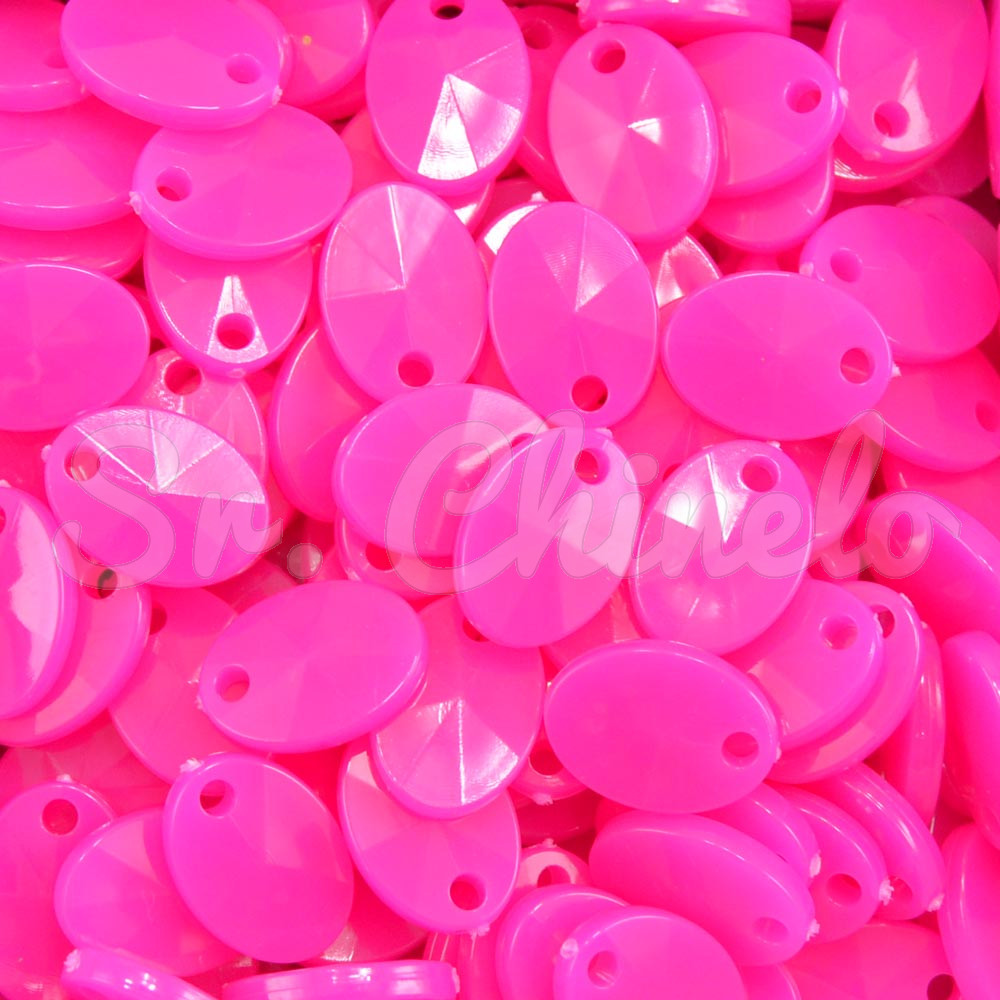 Lentilha de Acrílico, 12mm, Rosa