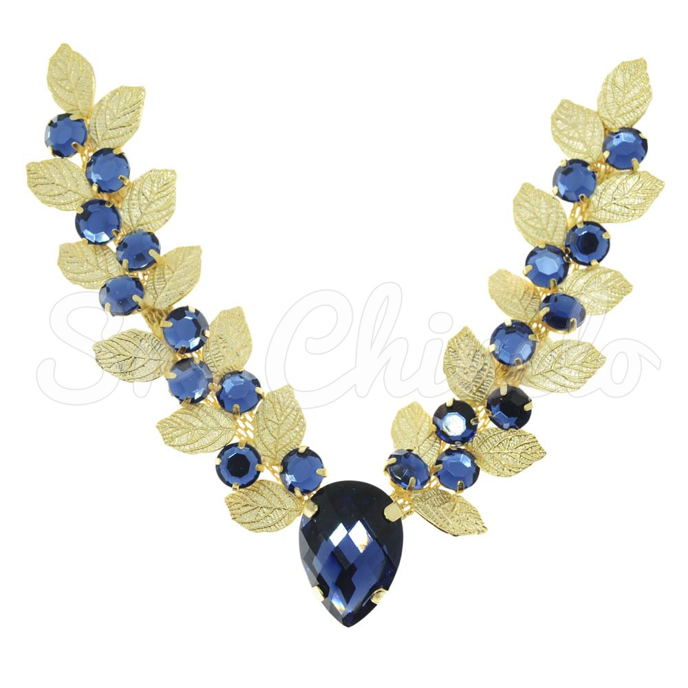 Cabedal Atena, Banhado, Rebite, Azul Marinho