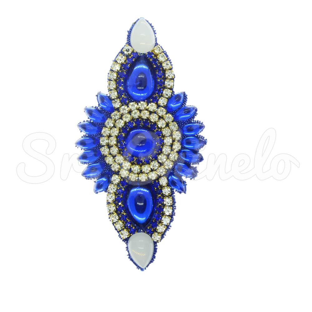 Cabedal Anahí, Tecido, Cocar, Azul