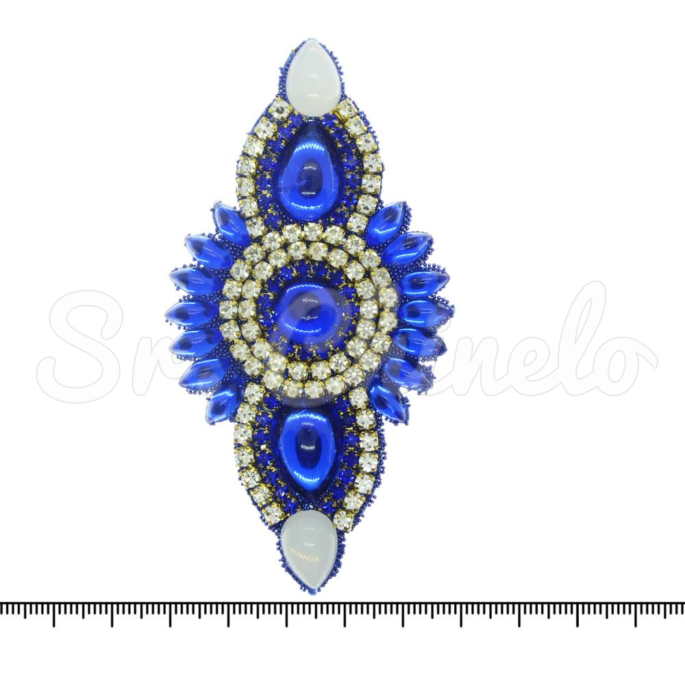 Cabedal Anahí, Tecido, Cocar, Azul