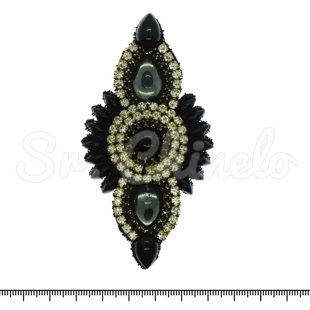 Cabedal Anahí, Tecido, Cocar, Preto