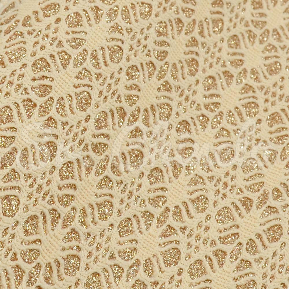 Lonita Glitter Rendado, Bege
