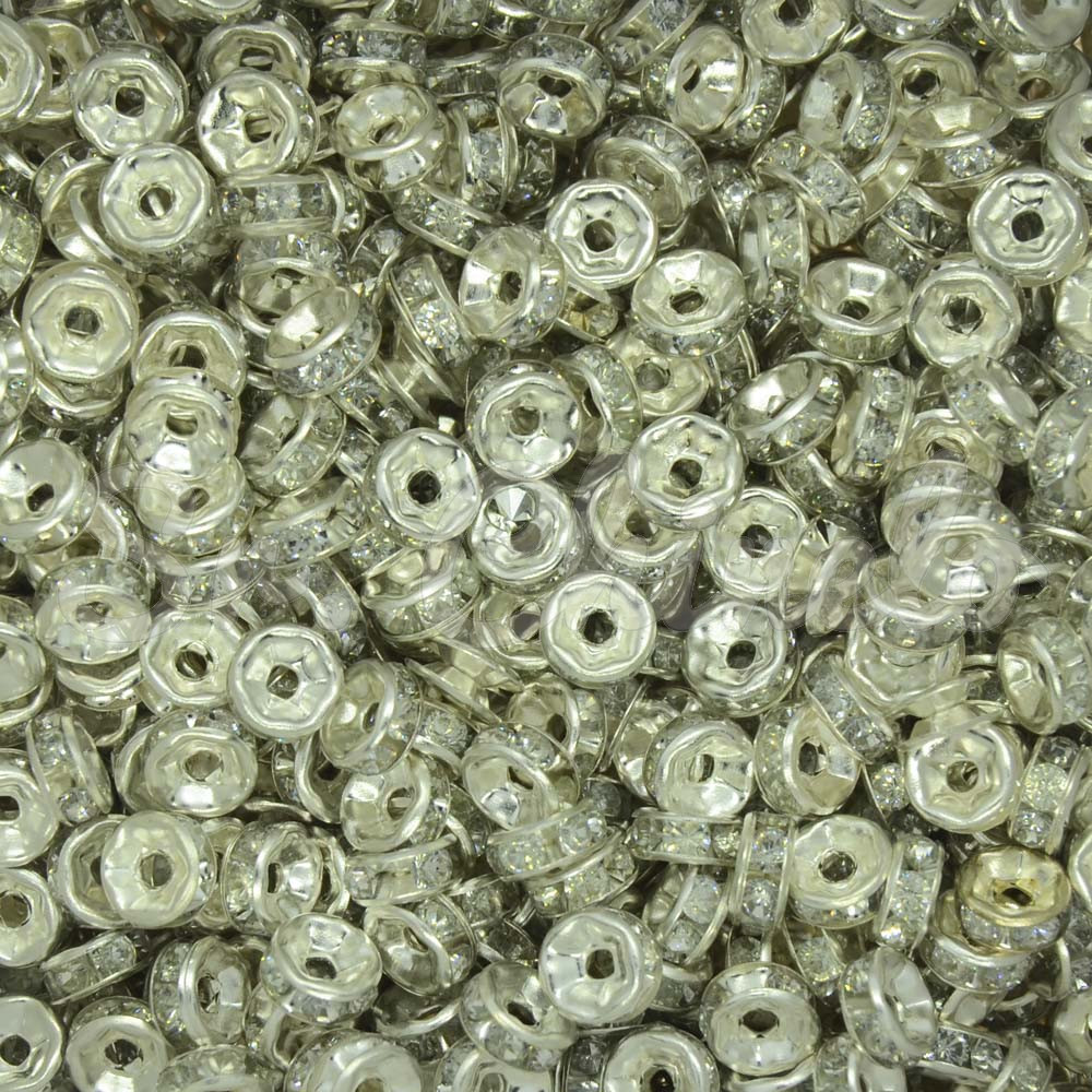 Entremeio Circular, 06mm, Prata, Cristal