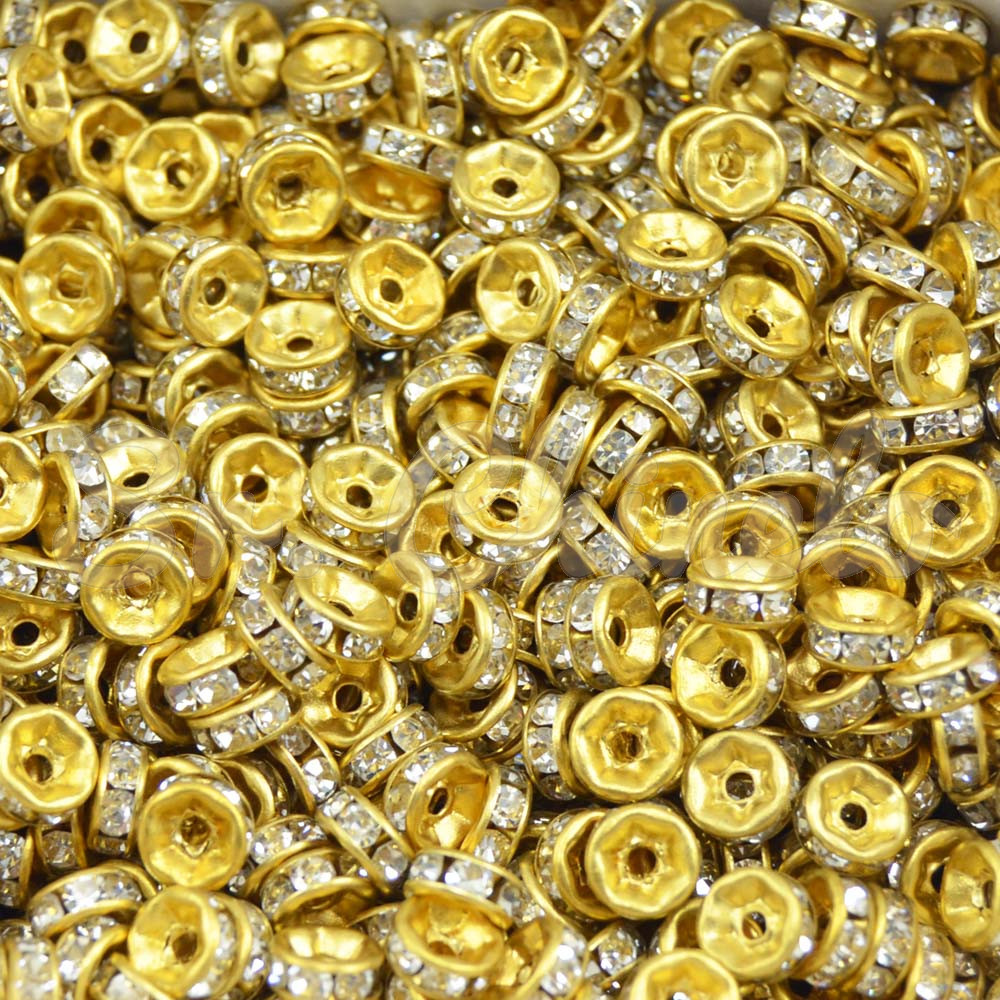 Entremeio Circular, 06mm, Ouro, Cristal