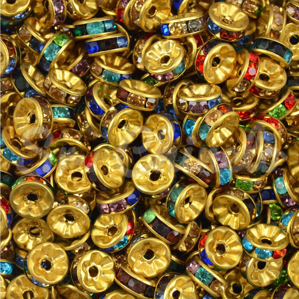 Entremeio Circular, 08mm, Ouro, Colorido