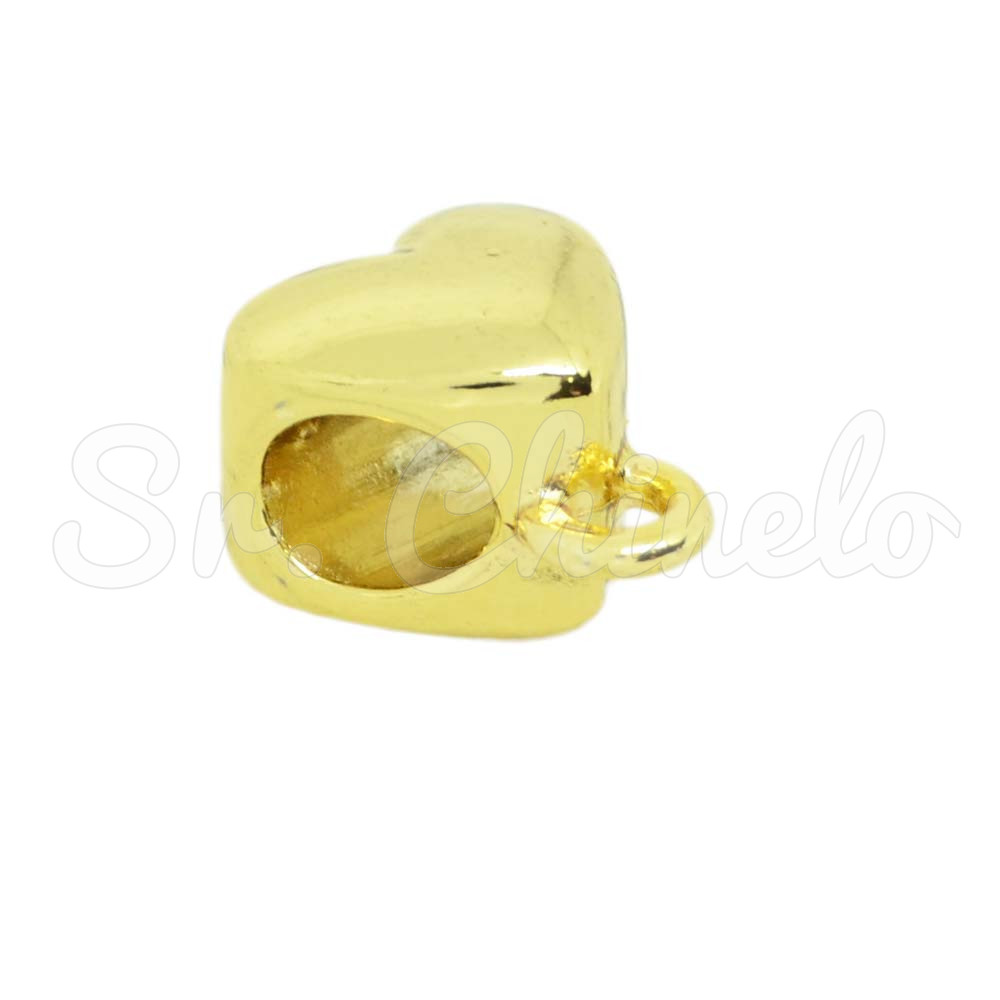 Passante com Argola, Coração, Ouro