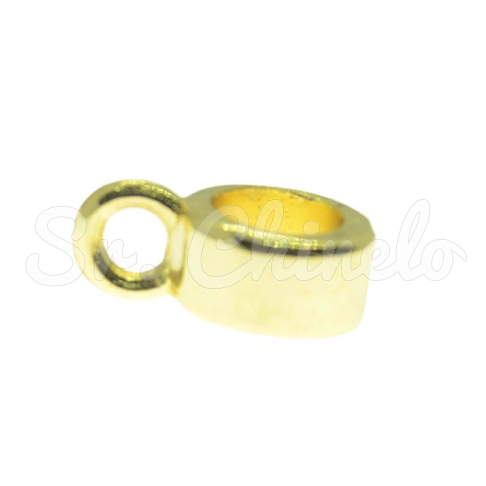 Passante com Argola, Entremeio 4mm, Ouro