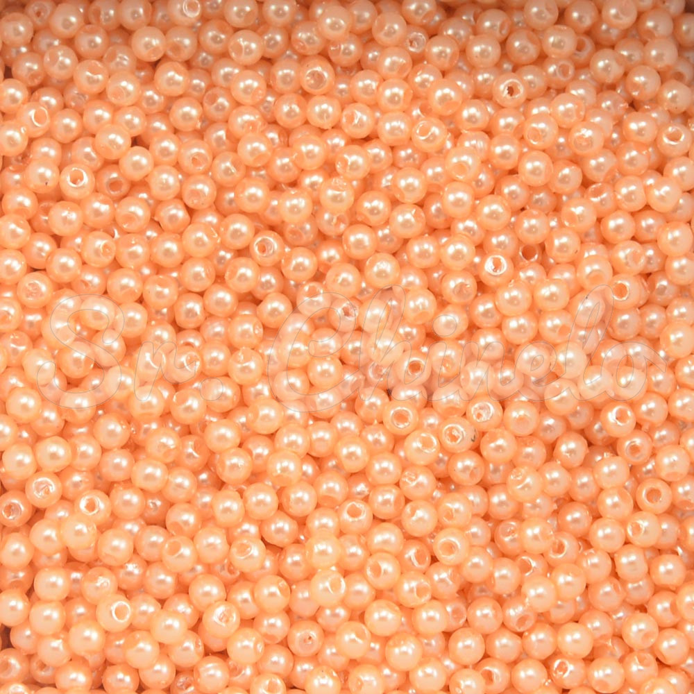 Pérola ABS, 03mm, Salmão