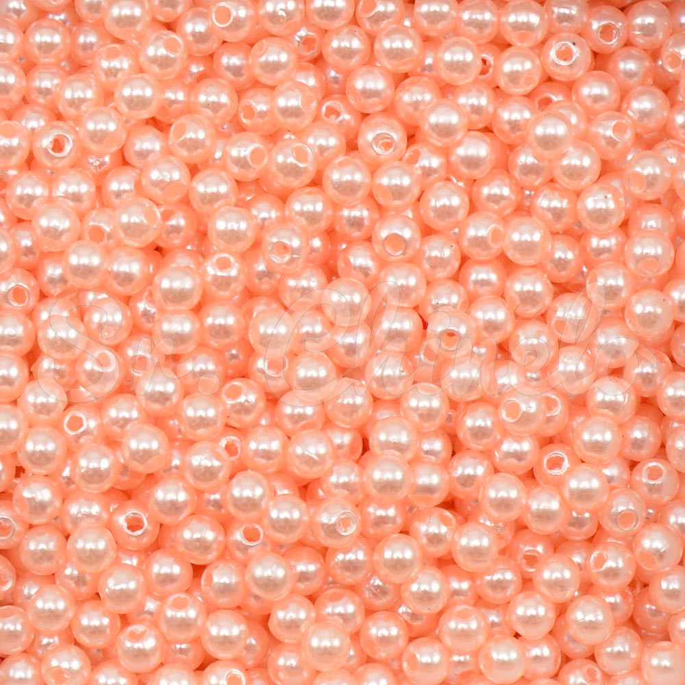 Pérola ABS, 04mm, Salmão