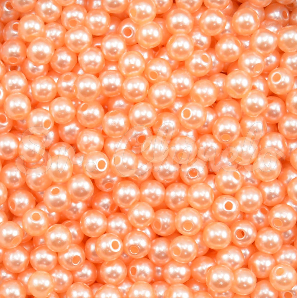 Pérola ABS, 05mm, Salmão