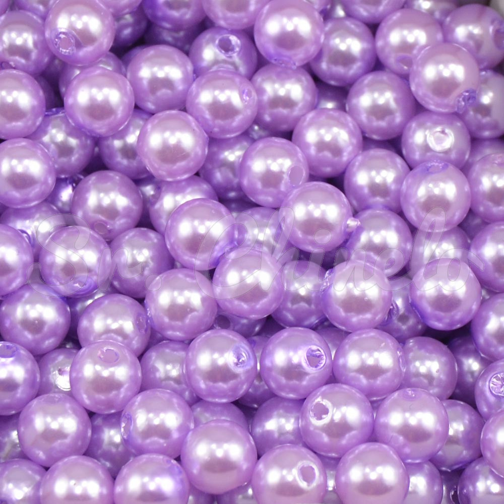 Pérola ABS, 08mm, Lilás