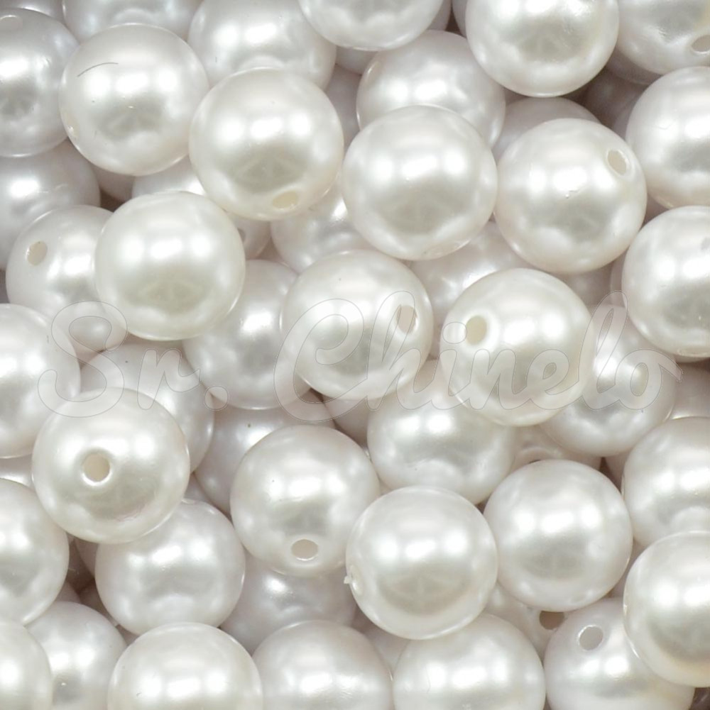 Pérola ABS, 12mm, Branco