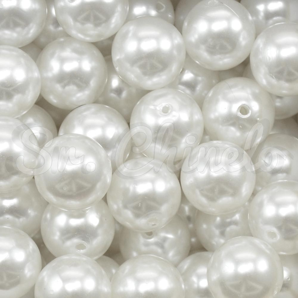 Pérola ABS, 14mm, Branco