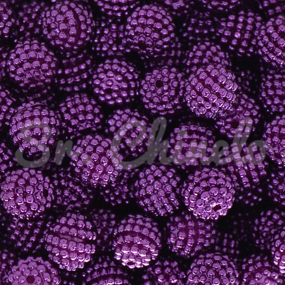 Pérola Craquelada Amora, 10mm, Roxo