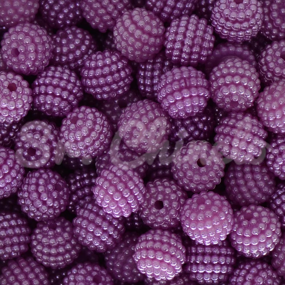 Pérola Craquelada Amora, 10mm, Lilás