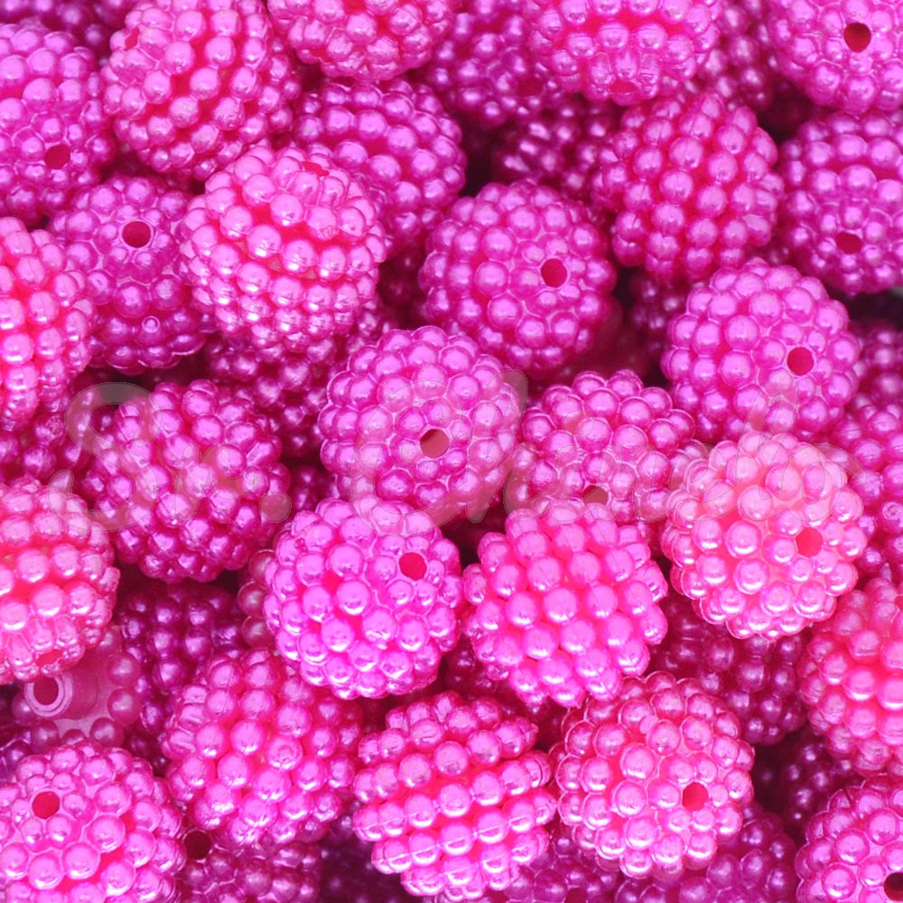 Pérola Craquelada Amora, 12mm, Rosa Pink