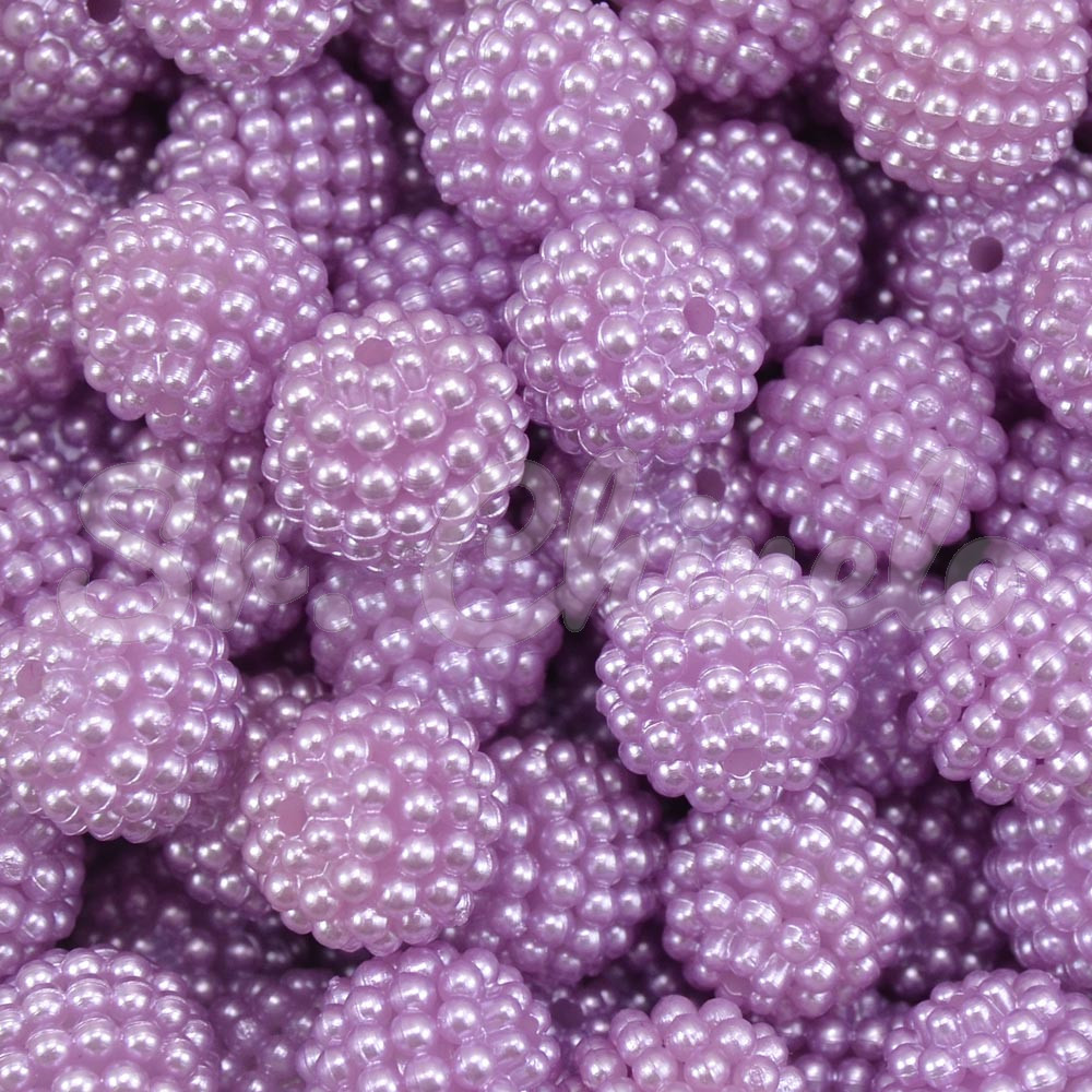 Pérola Craquelada Amora, 12mm, Lilás