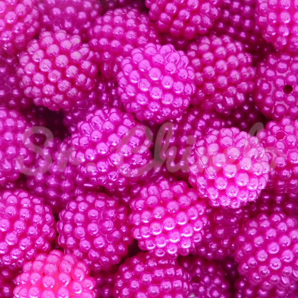 Pérola Craquelada Amora, 14mm, Rosa Pink