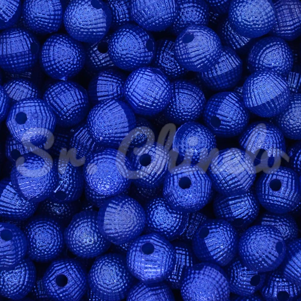 Pérola Craquelada, 08mm, Azul Royal