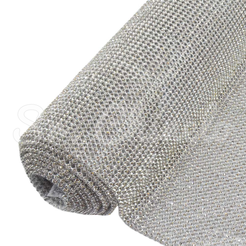 Manta de Strass, Prata, Cristal