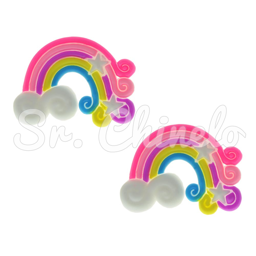 Aplique de Borracha, Arco-Íris, Colorido