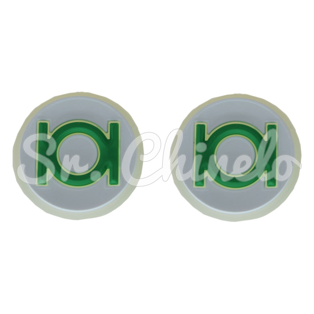 Aplique de Borracha, Super Herói, Lanterna Verde, Branco/Verde