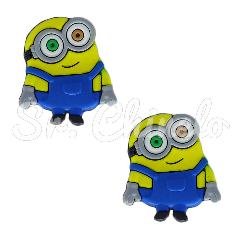 Aplique de Borracha, Minions, Amarelo/Azul