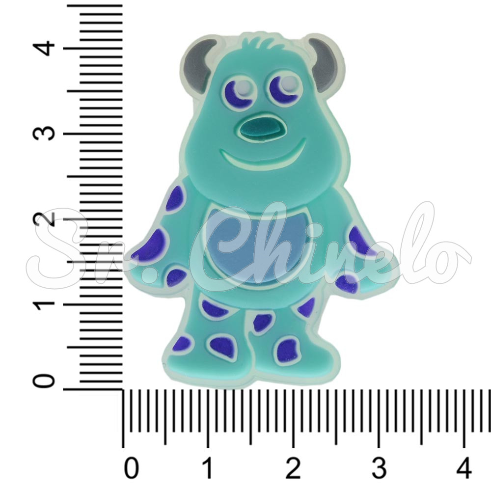 Aplique de Borracha, Monstros S A, Monstro James Sullivan, Azul/Roxo