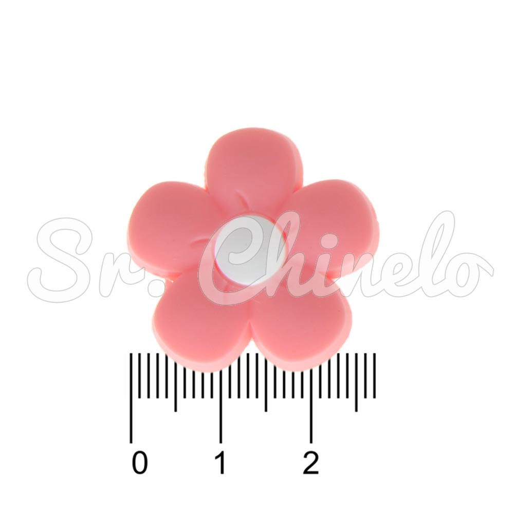 Aplique, Florzinha Candy Color, PVC, Rosa Salmão