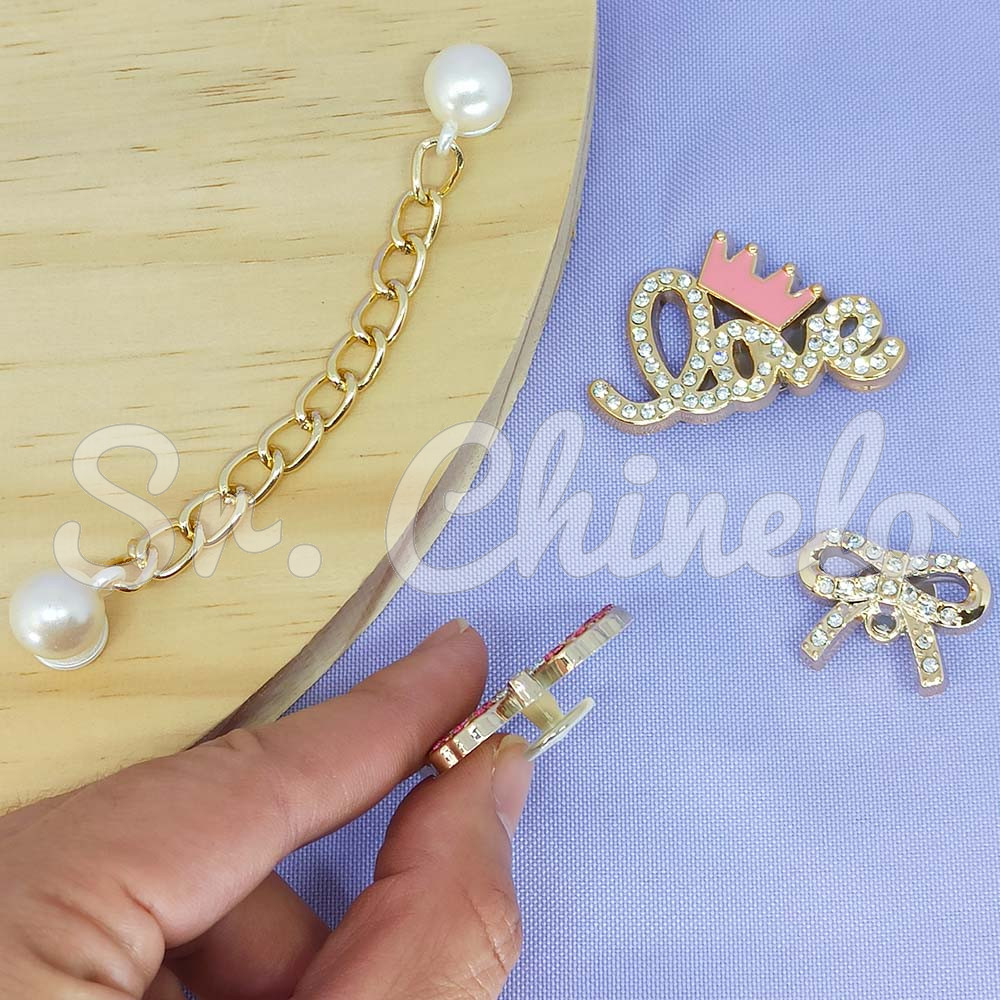 Kit Apliques em ABS para Babuche – 4 Unidades