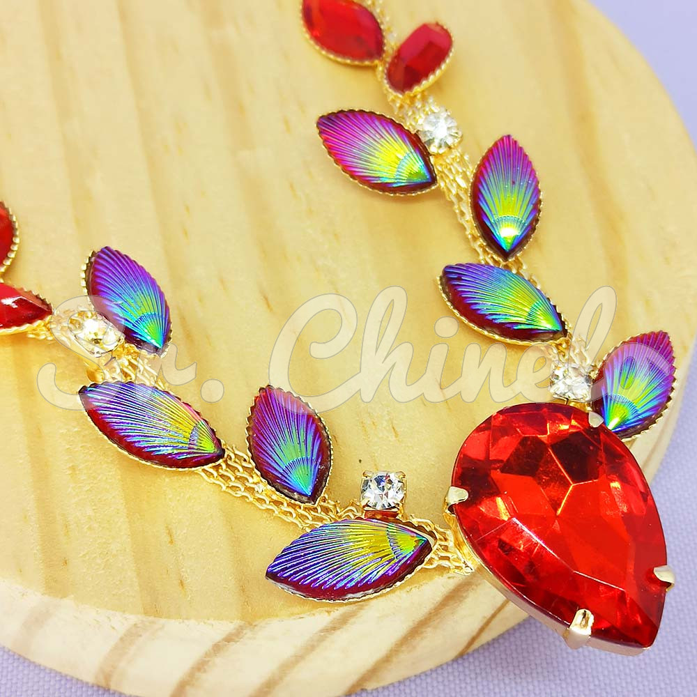 Cabedal Ariane, Banhado, Vermelho/Vermelho Sereia