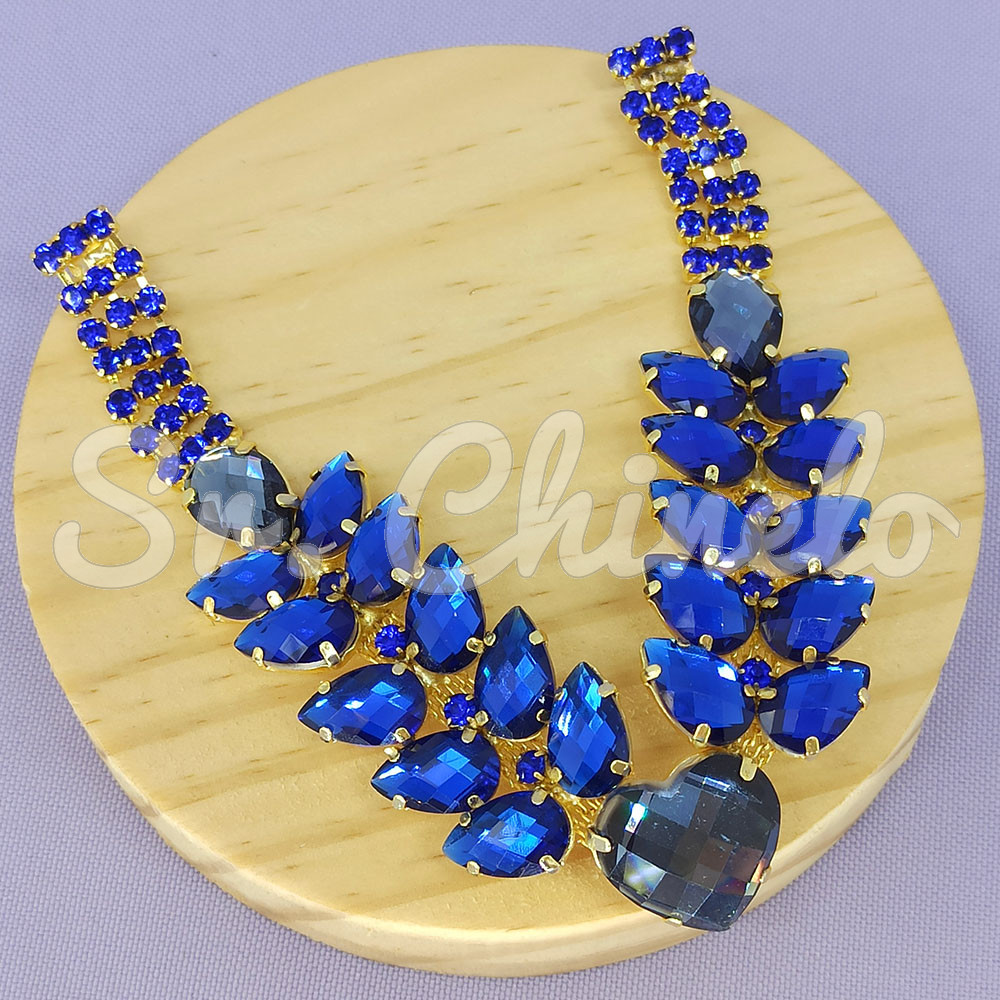 Cabedal Aurora, Banhado, Rebite, Azul