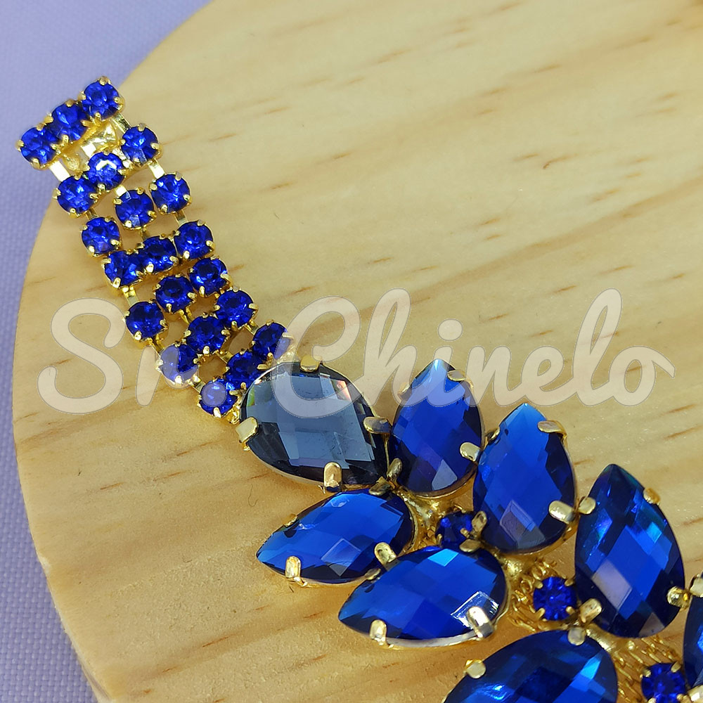 Cabedal Aurora, Banhado, Rebite, Azul