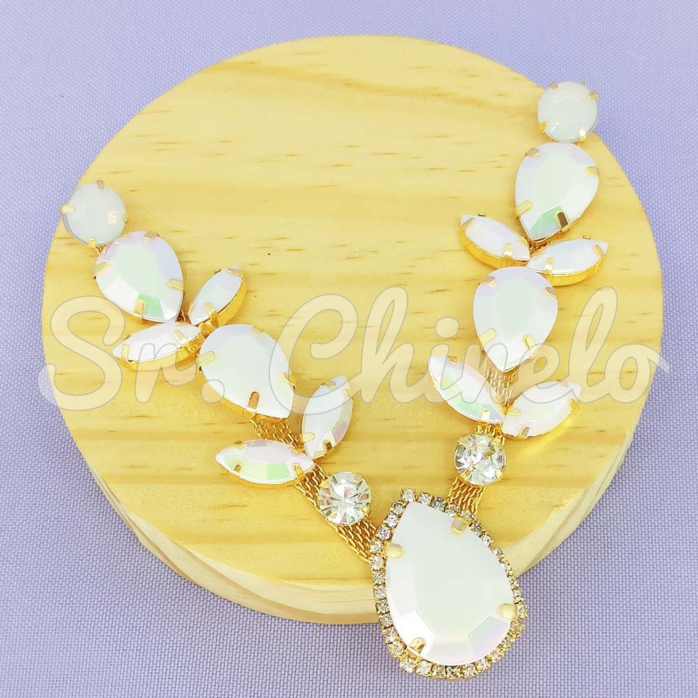 Cabedal Ana, Banhado, Rebite, Branco Perolado