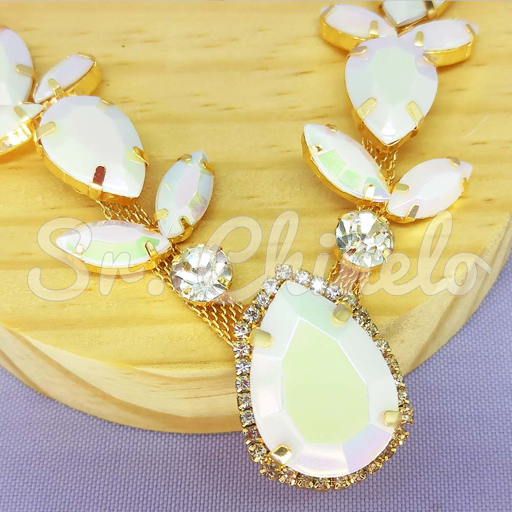 Cabedal Ana, Banhado, Rebite, Branco Perolado