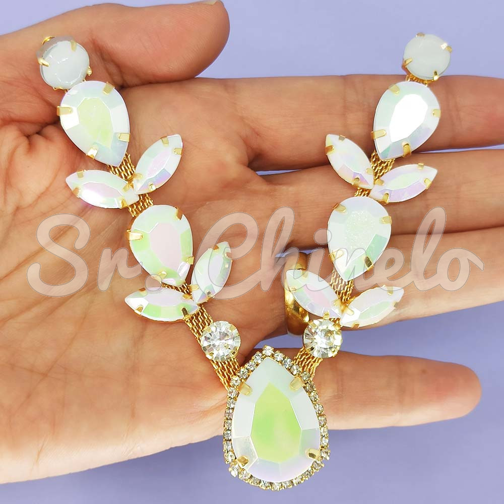 Cabedal Ana, Banhado, Rebite, Branco Perolado