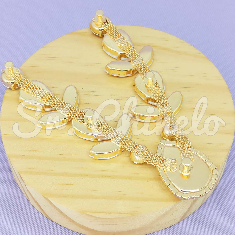 Cabedal Ana, Banhado, Rebite, Marrom/Dourado