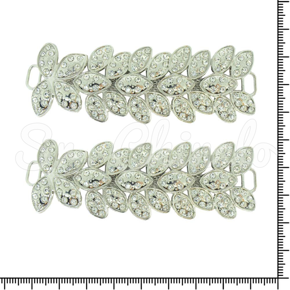 Kit Cabedal Folhas, Prata