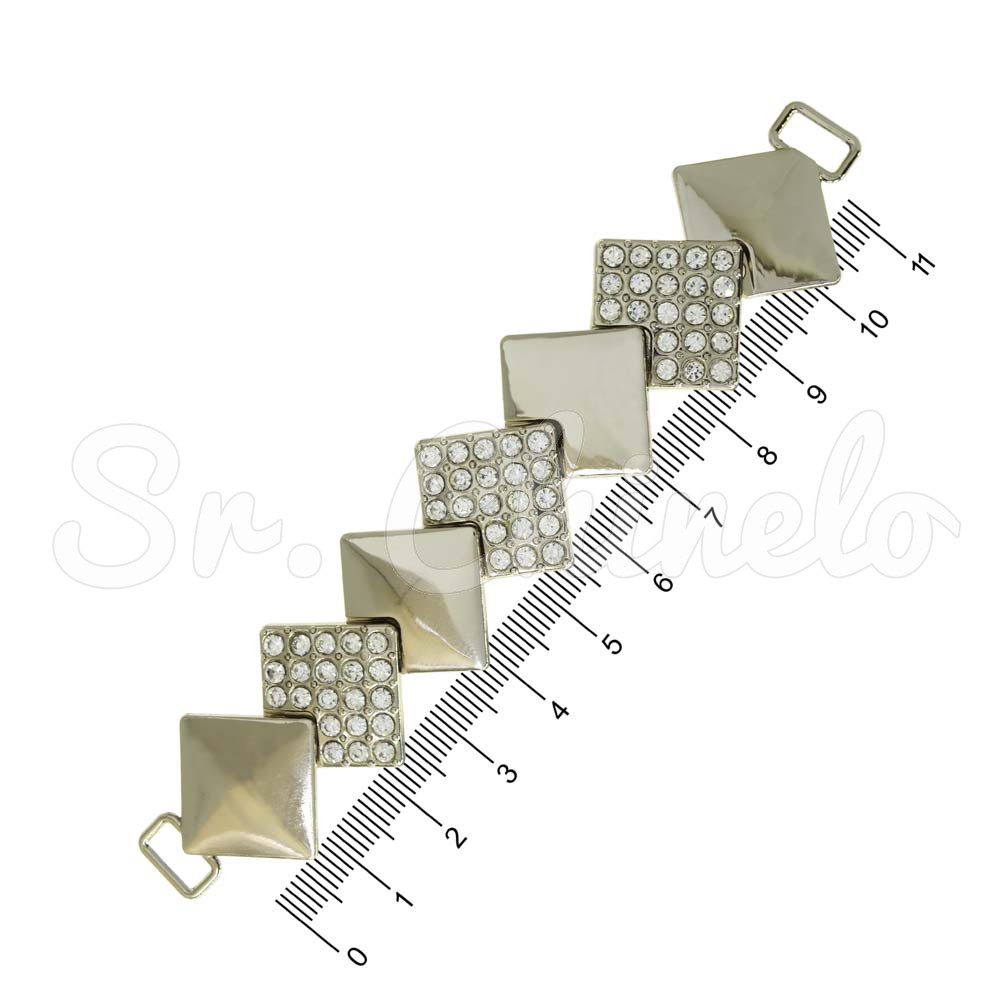 Cabedal Hanah, Passante, Prata/Cristal