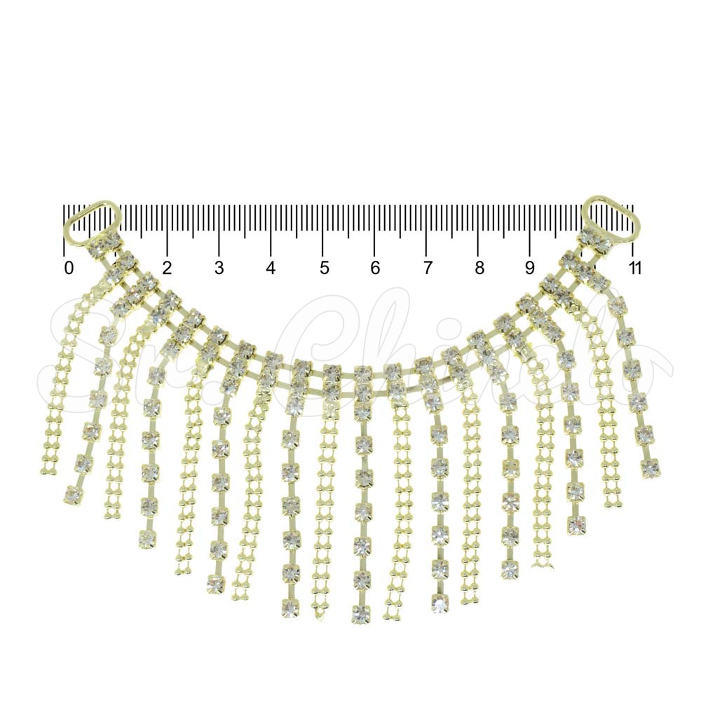 Cabedal Brenda, Chuva de Strass, Passante, Cristal